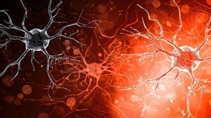 Poster - neural connections and activity in abstract background