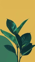 Wall Mural - Simple plant design with a focus on poster composition