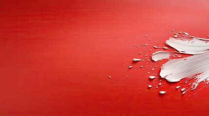 Poster - A red abstract texture with layered brush strokes and splatters, evoking a sense of creativity and energy.