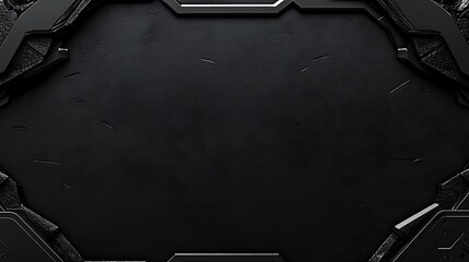 Abstract black futuristic frame with copy space.