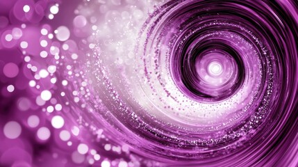 Poster - Swirling Purple Spiral with Glittering Bokeh Effect