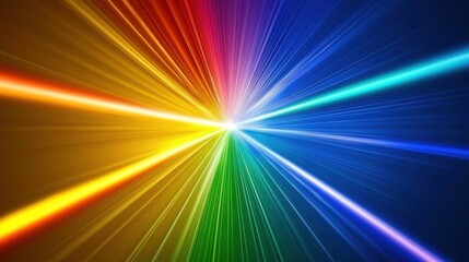 Poster - Colorful Light Rays Abstract Background Design