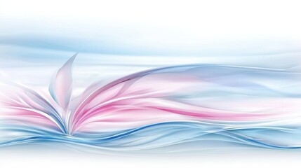Poster - Abstract Flowing Waves in Soft Colors