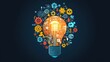 © Jiranath - Creative Lightbulb Design with Interconnected Gears