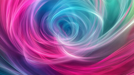 Aufkleber - Abstract swirling pattern in vibrant pink, blue, and green hues.