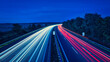 © Enrico Obergefäll - Langzeitbelichtung - Autobahn - Strasse - Traffic - Travel - Sunrise - Line - Ecology - Highway - Night Traffic - Long Exposure - Cars Speeding - Lights - Sunset - Light Trails - High quality photo