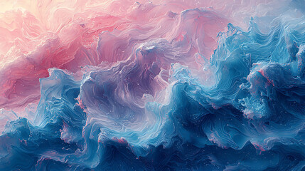 Aufkleber - Abstract background with swirling blue and pink colors and glitter.