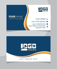 Simple business card design template and corporate brand identity 