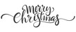 © sense - Merry christmas hand lettering calligraphy isolated on white background. Vector holiday illustration element. Merry Christmas script calligraphy