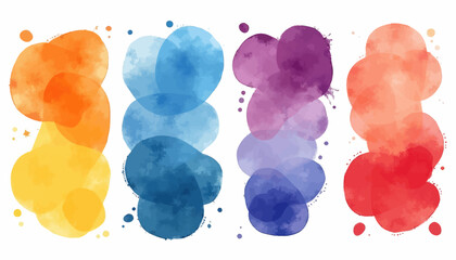 Watercolor abstract background with rainbow colors