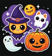 Halloween background with pumpkin