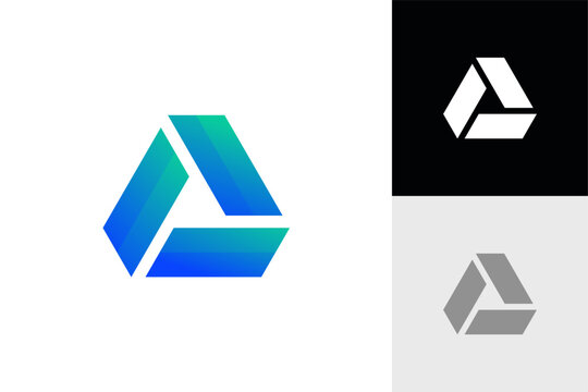 logo, letter a, triangle, modern, simple, icon, symbol