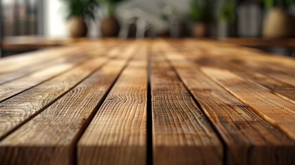 Closeup detailed view of natural rustic wood plank texture with distinct grain patterns  Perfect clean backdrop for product placement lifestyle display e commerce website and advertising use