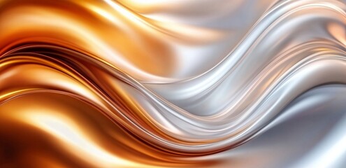 Liquid Metal Dreamscape: Abstract swirls of molten gold and silver create a mesmerizing visual symphony.  The interplay of light and shadow evokes a sense of fluidity and ethereal beauty.