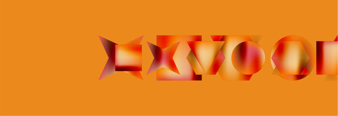 Poster - Neon color geometric shapes square triangle circle abstract background. Vector Illustration For Wallpaper, Banner, Background, Card, Book Illustration, landing page