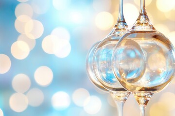 Aufkleber - Delicate Glass Ornaments Reflecting Soft Light in a Festive Setting During Holiday Season