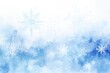 © Phuwadon - Craft a serene watercolor artwork featuring gentle snowflakes in shades of blue and white on a white backdrop