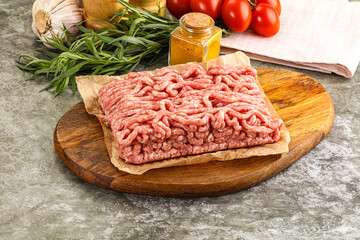 Poster - Raw uncooked red minced meat