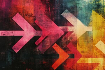 Poster - Arrows pointing in different directions, conceptual image for decision-making or navigation