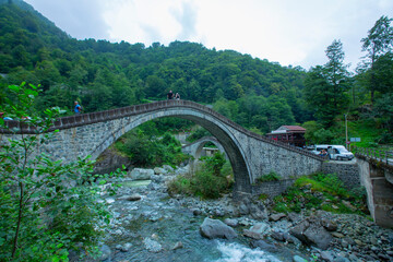 The Twin Bridges are two adjacent arch bridges located in the Arhavi district of Artvin province in northwestern Turkey.