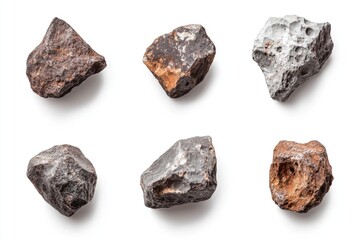 Aufkleber - A collection of rocks on a white surface