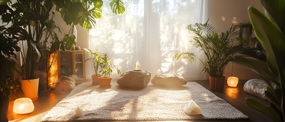 Poster - Tranquil Healing Space with Natural Elements