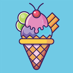 ice cream vector illustration.