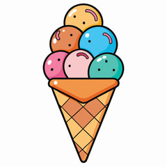 ice cream vector illustration.