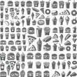 © Graphics Thunder - Fast Food Silhouette Collection Vector illustration Design