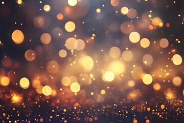 Wall Mural - A mesmerizing bokeh background with golden and warm tones, creating a dreamy atmosphere perfect for various themes.