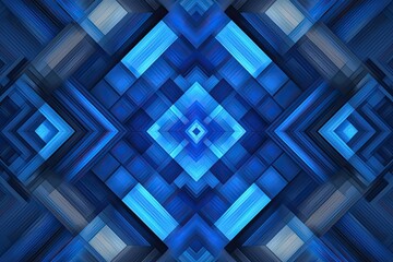 Wall Mural - A vibrant blue abstract pattern featuring geometric shapes and a modern design, ideal for backgrounds and digital art projects.