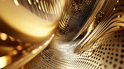 Poster - 3d rendering of gold and black abstract geometric background. Scene for advertising, technology, showcase, banner, game, sport, cosmetic, business, metaverse. Sci-Fi Illustration. Product display