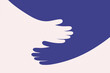 © Flash Vector - Abstract illustration of hands hugging, embodying care, protection, and togetherness. Suitable for charity events and supportive community services