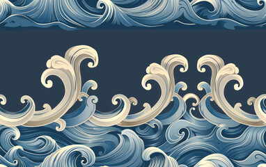 The classical traditional Chinese element wave texture art background