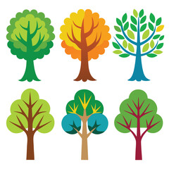 different tree set set vector design