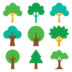 different tree set set vector design