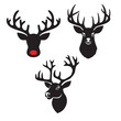 © Abdur Razzak ID: #52 - set of reindeer, christmas reindeer, head vector silhouette