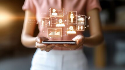 Poster - Digital Interface with Human Data Visualization Concept