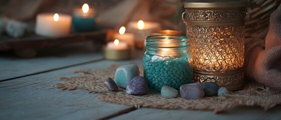 Poster - Calm and Tranquil Healing Ambiance with Candles