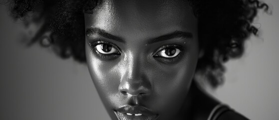 Stunning Black and White Portrait of a Young Woman