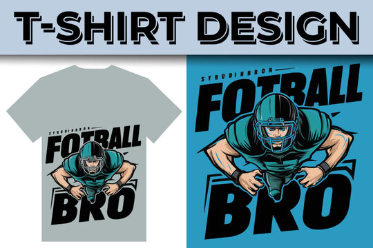 American Football sport game typography T shirt design template