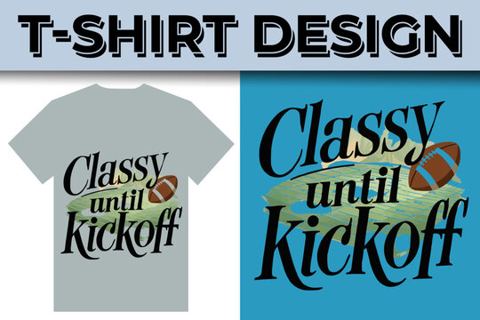 American Football sport game typography T shirt design template