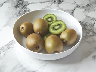 Wall Mural - Kiwi Fruit Bowl on Marble Table