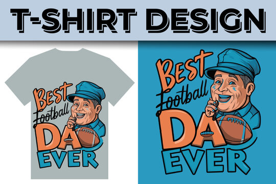 American Football sport game typography T shirt design template