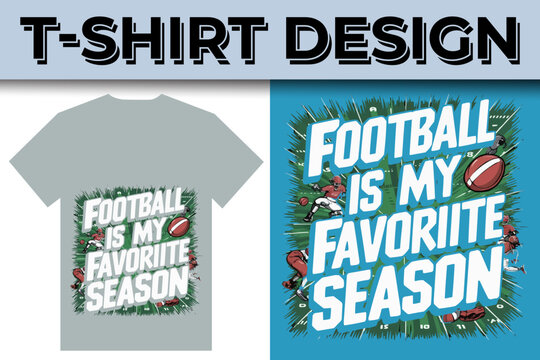American Football sport game typography T shirt design template