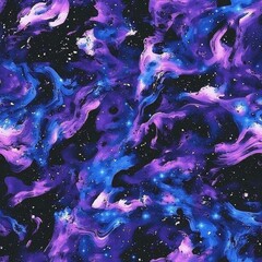 Wall Mural - cosmic abstract art: nebula-inspired swirls and galaxy patterns