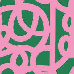 Wall Mural - various doodle shapes, curves, lines. abstract contemporary trendy style. hand drawn modern vector i