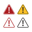 © Elis Iskrytska - Hazard warning symbol. Danger sign, warning sign, attention sign. Danger warning attention icon with exclamation mark. Risk sign red black and yellow.