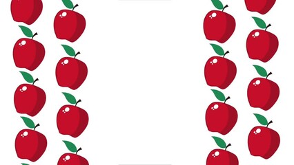 Wall Mural - Apple on a white background. World Vegan Day and World Vegetarian Day concept