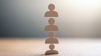 Poster - Clear Hierarchy in Organizational Structure Illustration